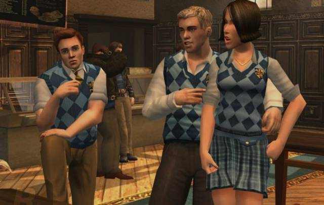 Filmsequenz vom Anfang des Spiels mit mehreren Teenagern aus der Schule