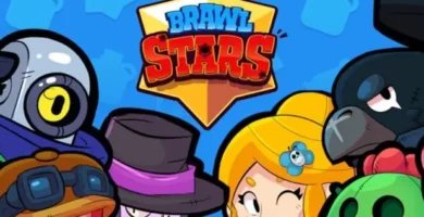 Bild mit lächelnden Videospielfiguren und dem Namen Brawl Stars oben